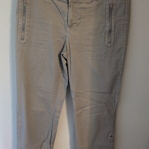 Athleta Tan Trousers Versatile Cotton-Blend